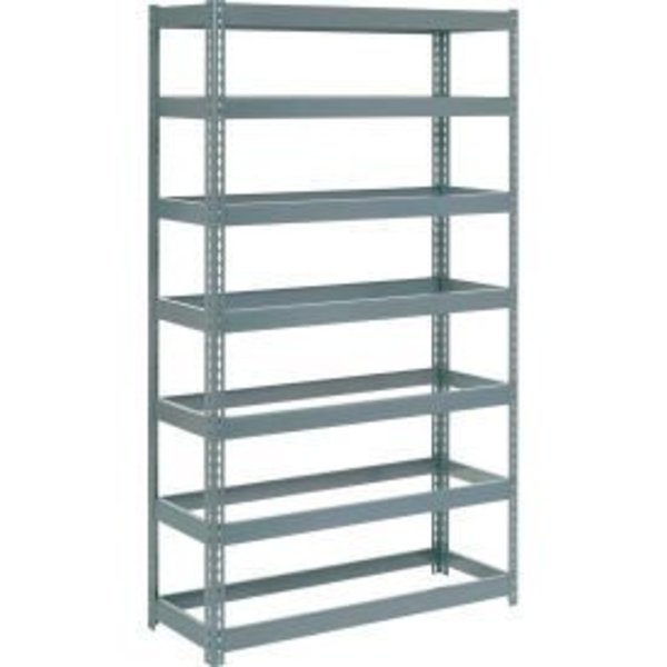 Global Equipment Extra Heavy Duty Shelving 48"W x 12"D x 96"H With 7 Shelves, No Deck, Gray 717284
